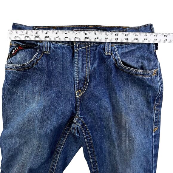 Ariat FR M5 Slim Straight Jeans Mens 30x30 (Fit 30x29) Blue Medium Wash Denim - Picture 13 of 16